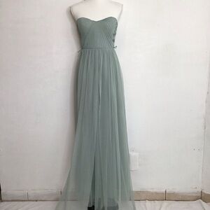 Birdy Grey Women Green Strapless Sweetheart Special Event Maxi Gown Dress Size S